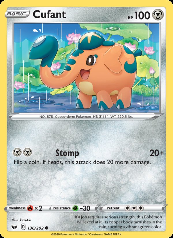 Cufant 136/202 - Sword & Shield Pokemon card