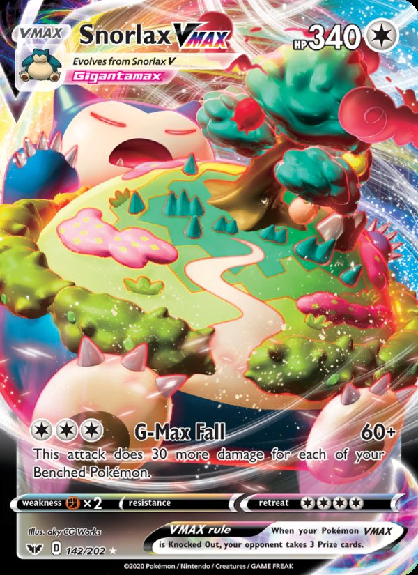 Snorlax VMAX 142/202 - Sword & Shield Pokemon card