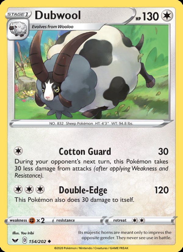 Dubwool 154/202 - Sword & Shield Pokemon card