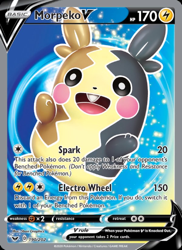Morpeko V 190/202 - Sword & Shield Pokemon card