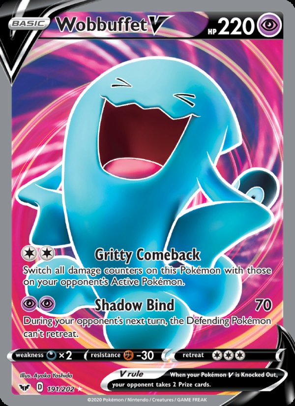 Wobbuffet V 191/202 - Sword & Shield Pokemon card