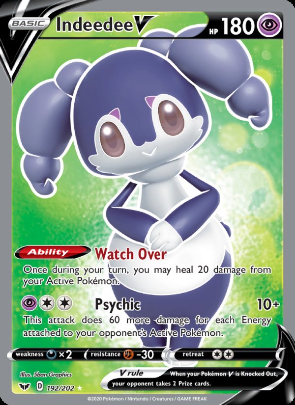 Indeedee V 192/202 - Sword & Shield Pokemon card