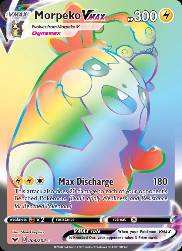 Morpeko VMAX 204/202 - Sword & Shield Pokemon card