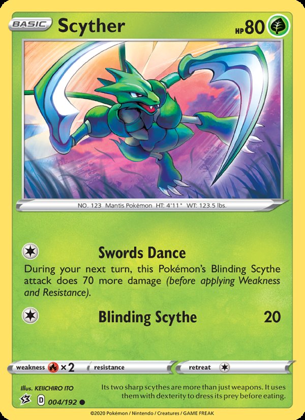 Scyther 4/192 - Rebel Clash Pokemon card