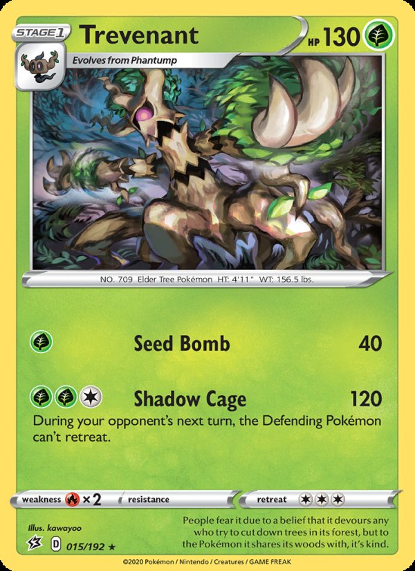 Trevenant 15/192 - Rebel Clash Pokemon card