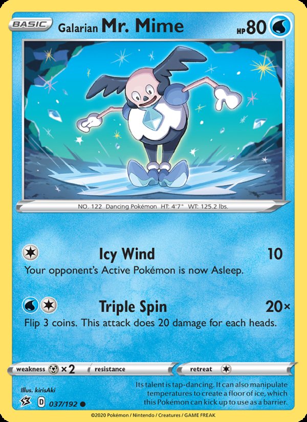 Galarian Mr. Mime 37/192 - Rebel Clash Pokemon card