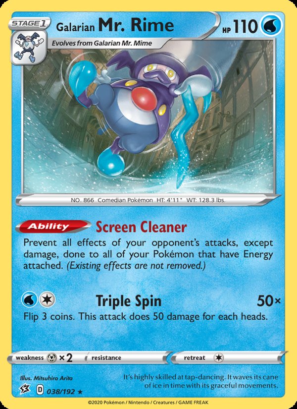Galarian Mr. Rime 38/192 - Rebel Clash Pokemon card