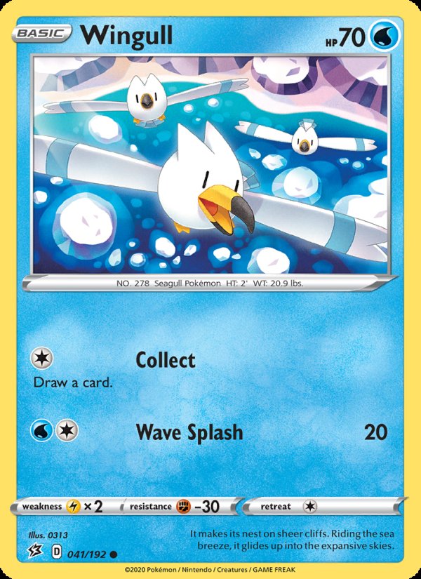 Wingull 41/192 - Rebel Clash Pokemon card