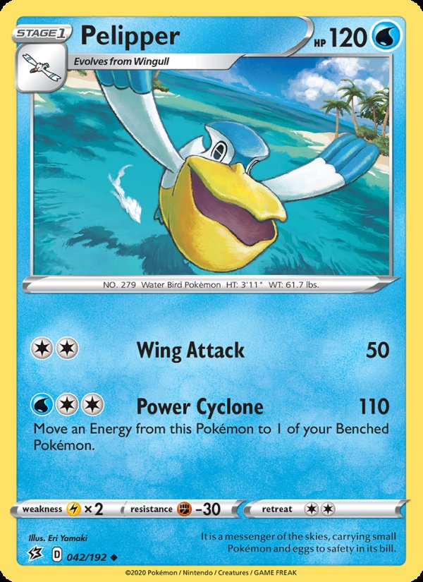 Pelipper 42/192 - Rebel Clash Pokemon card