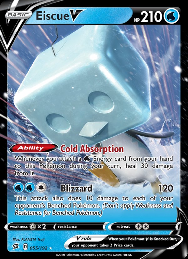Eiscue V 55/192 - Rebel Clash Pokemon card