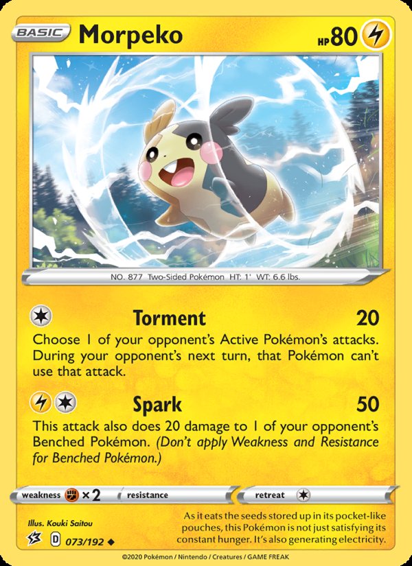 Morpeko 73/192 - Rebel Clash Pokemon card