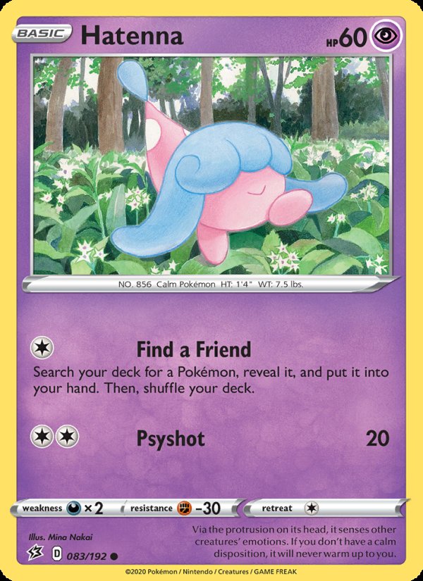 Hatenna 83/192 - Rebel Clash Pokemon card