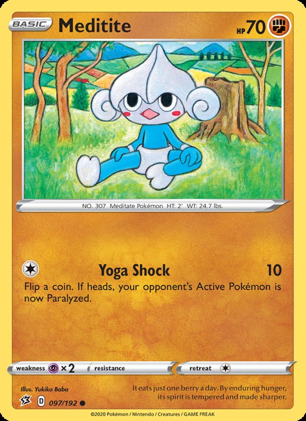 Meditite 97/192 - Rebel Clash Pokemon card