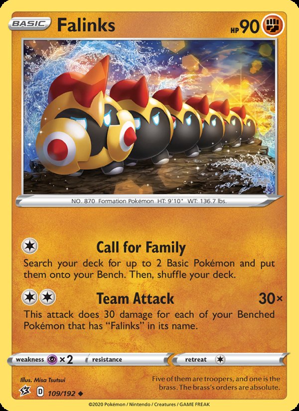 Falinks 109/192 - Rebel Clash Pokemon card