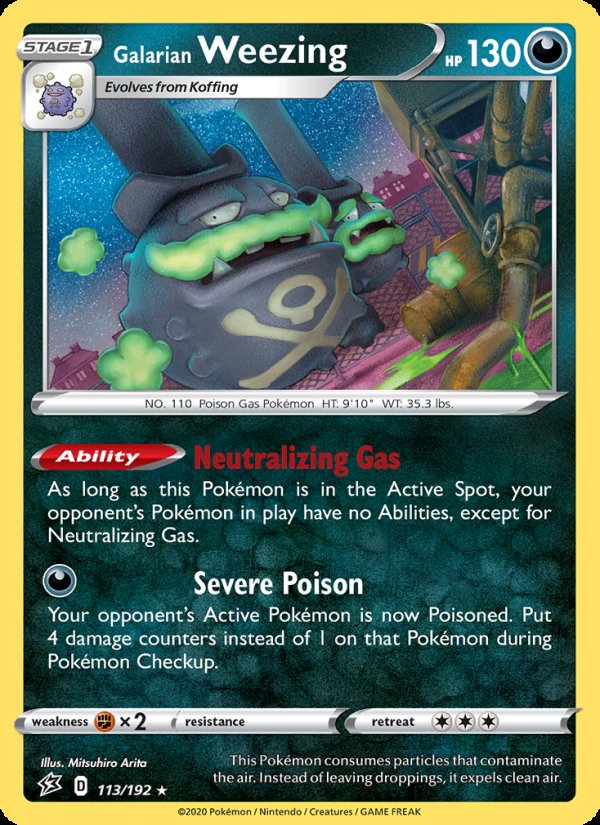 Galarian Weezing 113/192 - Rebel Clash Pokemon card