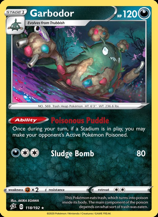 Garbodor 118/192 - Rebel Clash Pokemon card