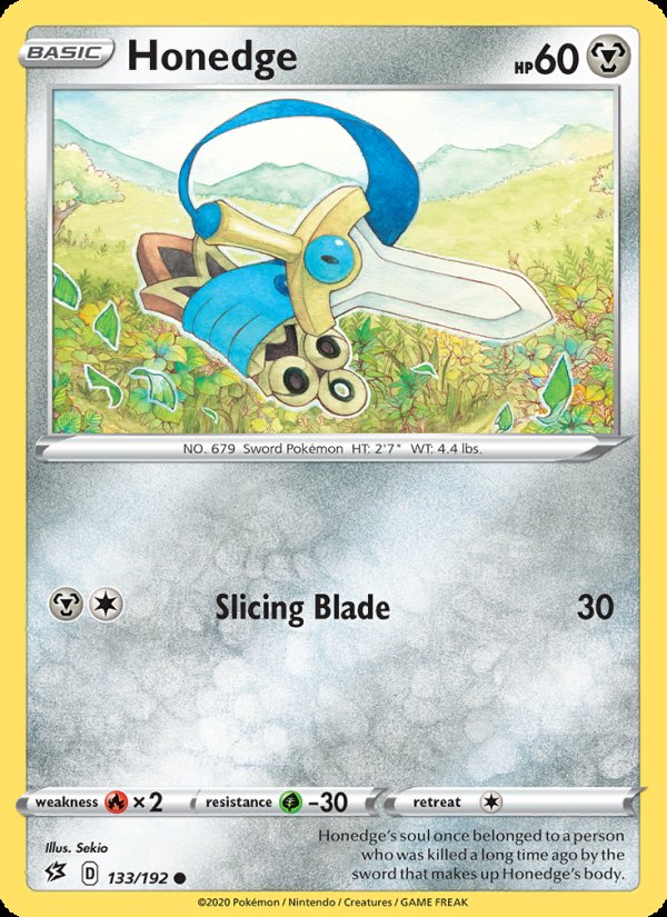 Honedge 133/192 - Rebel Clash Pokemon card