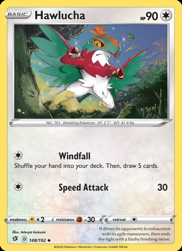 Hawlucha 148/192 - Rebel Clash Pokemon card