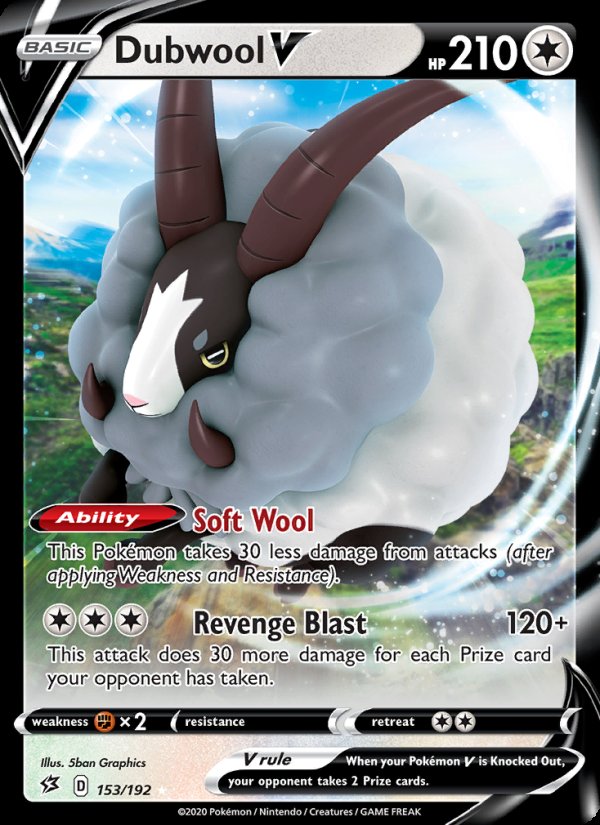 Dubwool V 153/192 - Rebel Clash Pokemon card
