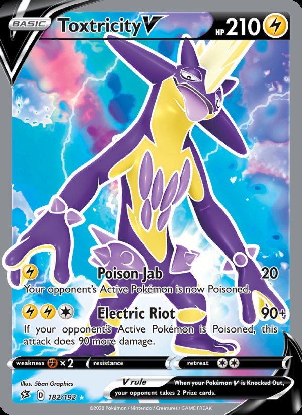 Toxtricity V 182/192 - Rebel Clash Pokemon card