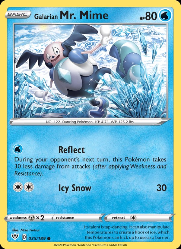 Galarian Mr. Mime 35/189 - Darkness Ablaze Pokemon card