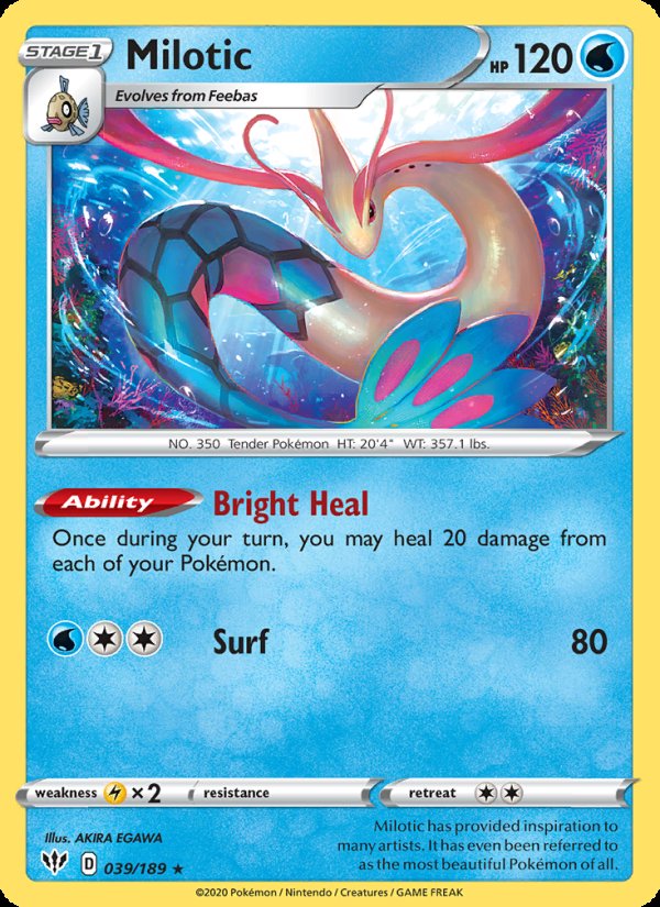 Milotic 39/189 - Darkness Ablaze Pokemon card