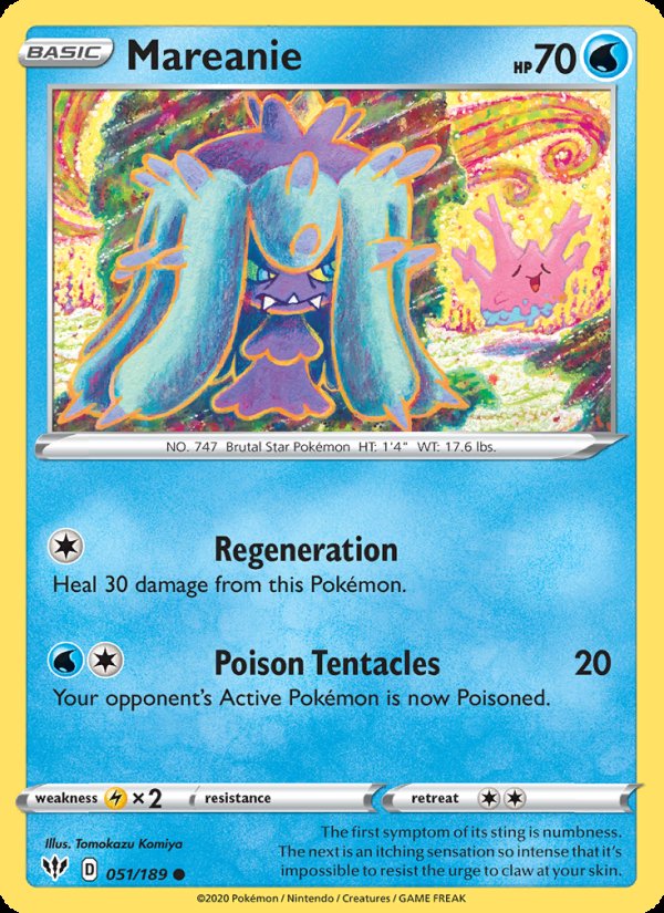 Mareanie 51/189 - Darkness Ablaze Pokemon card
