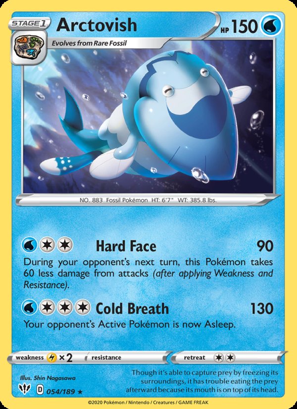 Arctovish 54/189 - Darkness Ablaze Pokemon card