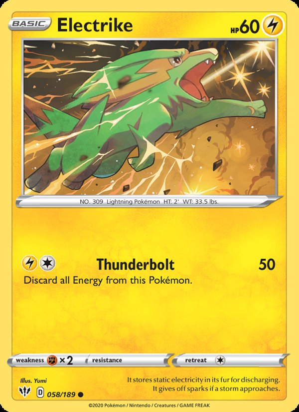 Electrike 58/189 - Darkness Ablaze Pokemon card