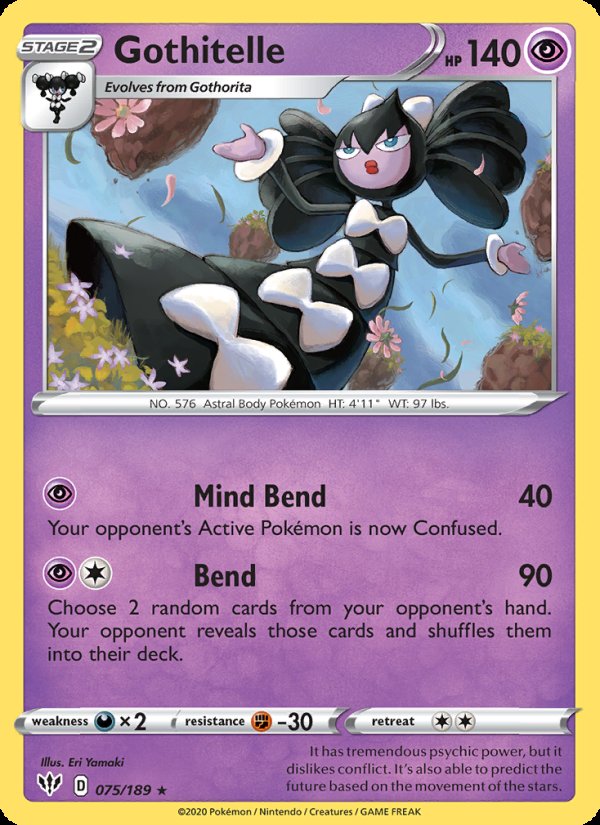 Gothitelle 75/189 - Darkness Ablaze Pokemon card