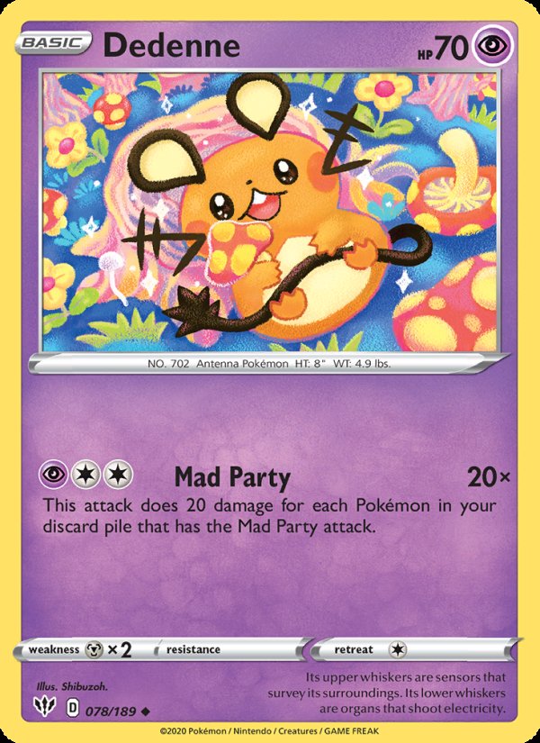 Dedenne 78/189 - Darkness Ablaze Pokemon card