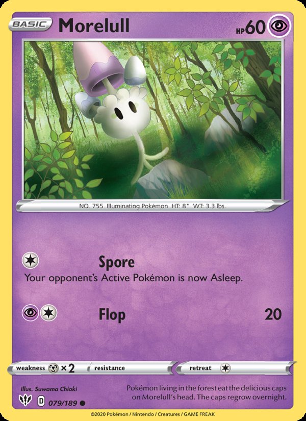 Morelull 79/189 - Darkness Ablaze Pokemon card