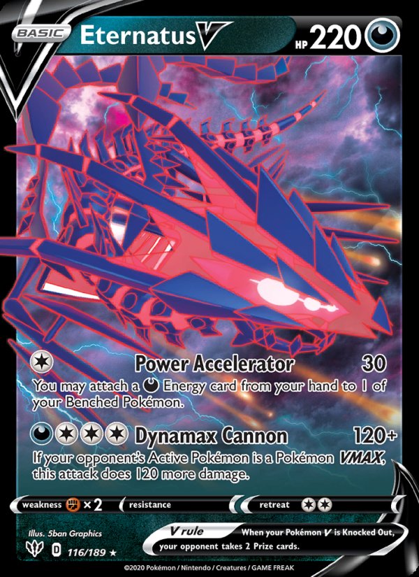 Eternatus V 116/189 - Darkness Ablaze Pokemon card