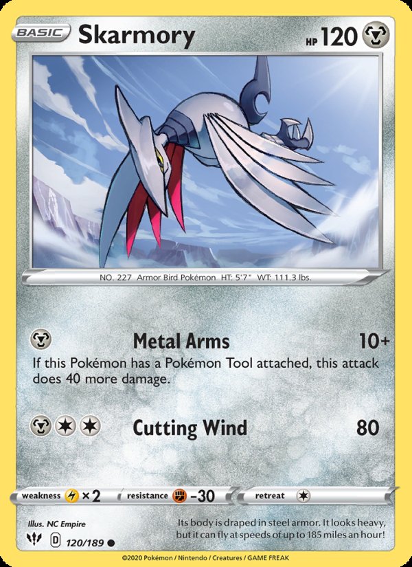Skarmory 120/189 - Darkness Ablaze Pokemon card