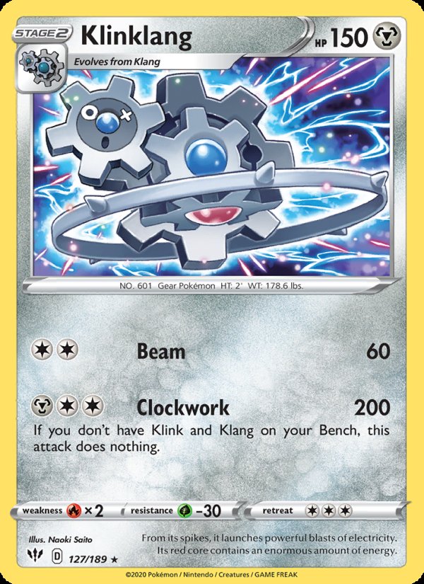 Klinklang 127/189 - Darkness Ablaze Pokemon card