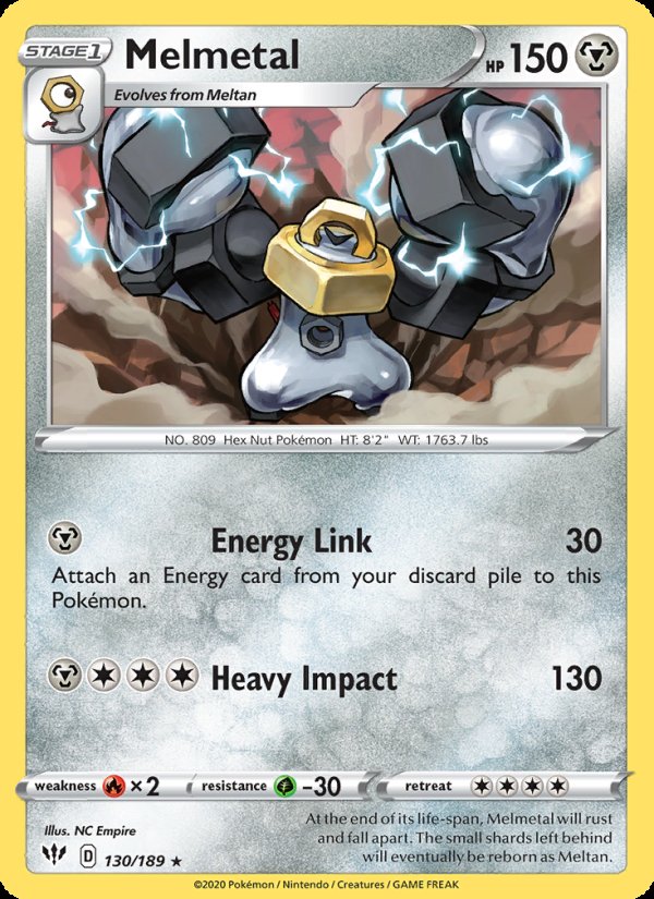 Melmetal 130/189 - Darkness Ablaze Pokemon card