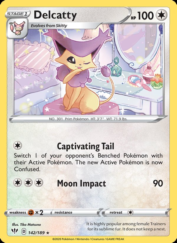Delcatty 142/189 - Darkness Ablaze Pokemon card