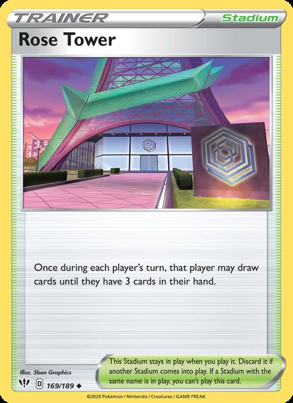 Rose Tower 169/189 - Darkness Ablaze Pokemon card