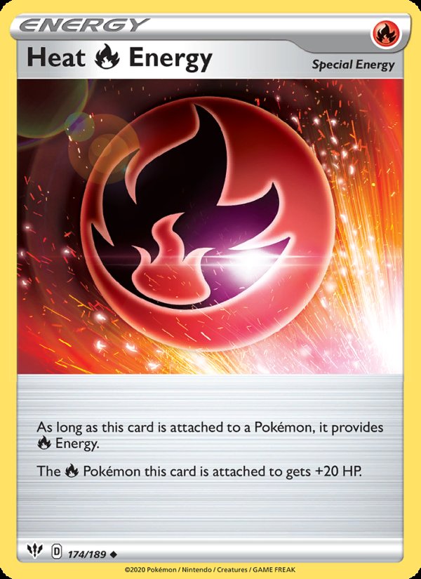 Heat Fire Energy 174/189 - Darkness Ablaze Pokemon card