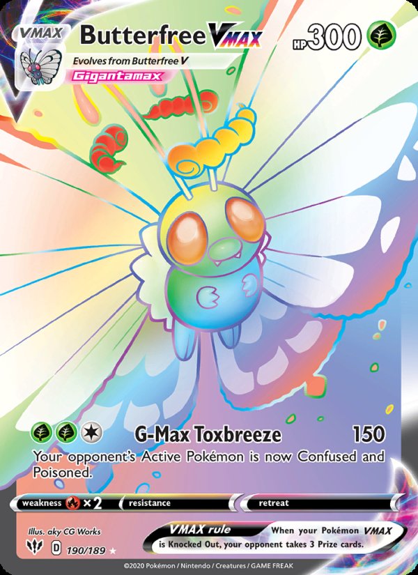 Butterfree VMAX 190/189 - Darkness Ablaze Pokemon card