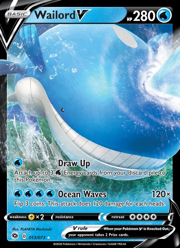 Wailord V 13/73 - Champion's Path Pokemon card