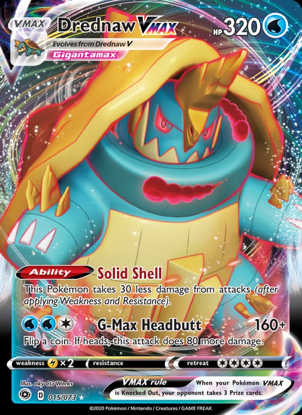 Drednaw VMAX 15/73 - Champion's Path Pokemon card