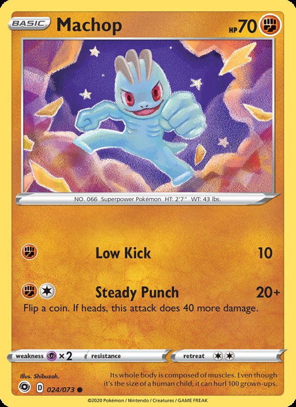 Machop 24/73 - Champion's Path Pokemon card