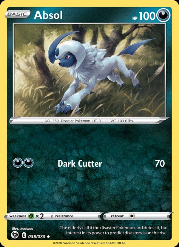 Absol 38/73 - Champion's Path Pokemon card
