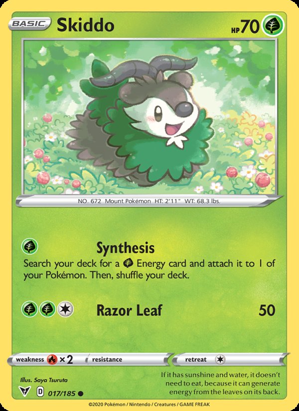 Skiddo 17/185 - Vivid Voltage Pokemon card