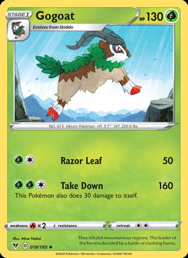 Gogoat 18/185 - Vivid Voltage Pokemon card