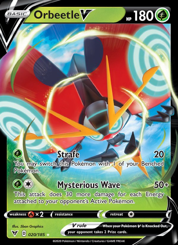 Orbeetle V 20/185 - Vivid Voltage Pokemon card