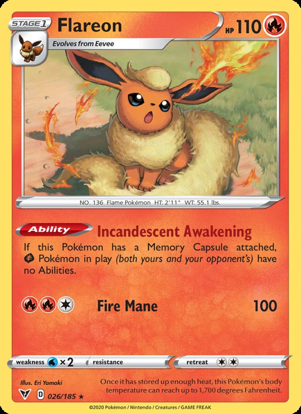 Flareon 26/185 - Vivid Voltage Pokemon card