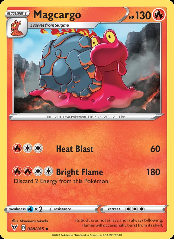 Magcargo 28/185 - Vivid Voltage Pokemon card