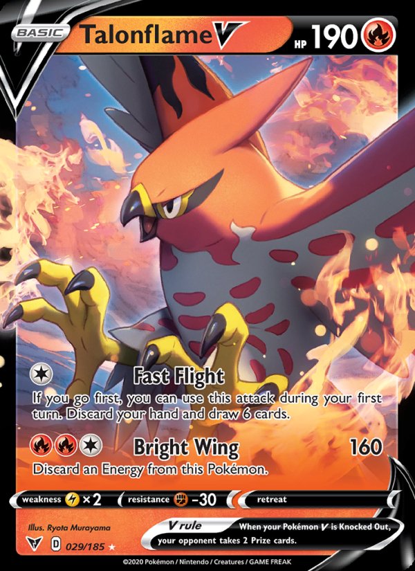 Talonflame V 29/185 - Vivid Voltage Pokemon card